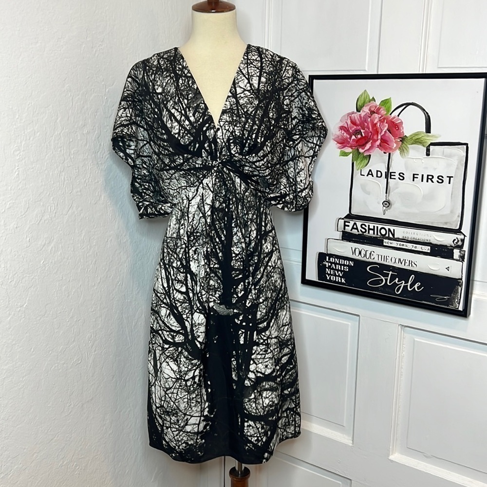 Nicola Finetti BNW V-Neck Dress Size 8